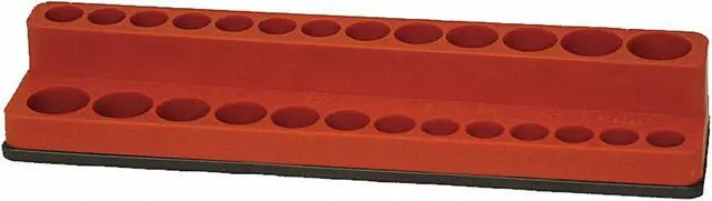 Alt view image 3 of 4 - Tool Organizer, Sockets, 1/4 Dr, Red, Mag.