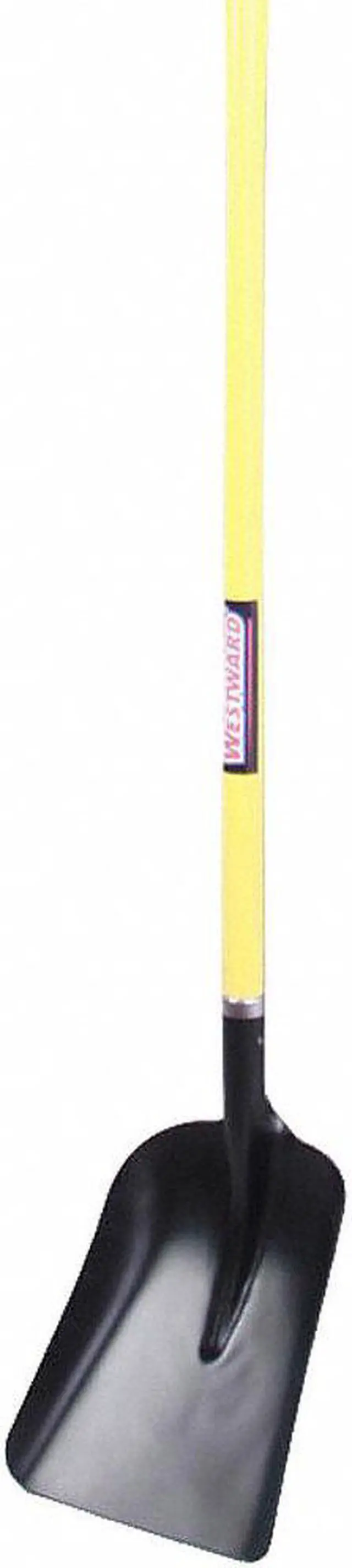 Main image of WESTWARD 12U493 No. 2 14 ga Scoop Shovel, Steel Blade, 43 in L, Yellow,