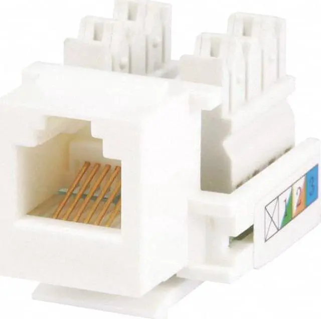 Alt view image 3 of 11 - Monoprice RJ12 Keystone Jack for 24AWG Stranded/22-26AWG Solid Wire, White