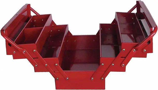 Alt view image 3 of 3 - WESTWARD 10J171 WESTWARD Cantilever Tool Box, Steel, Red, 17 in W x 8 in D x