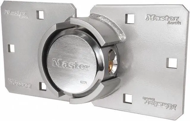 Main image of Alike-Hasp Padlock, Hidden Shackle Type, 1-9/32" Shackle Height, Silver