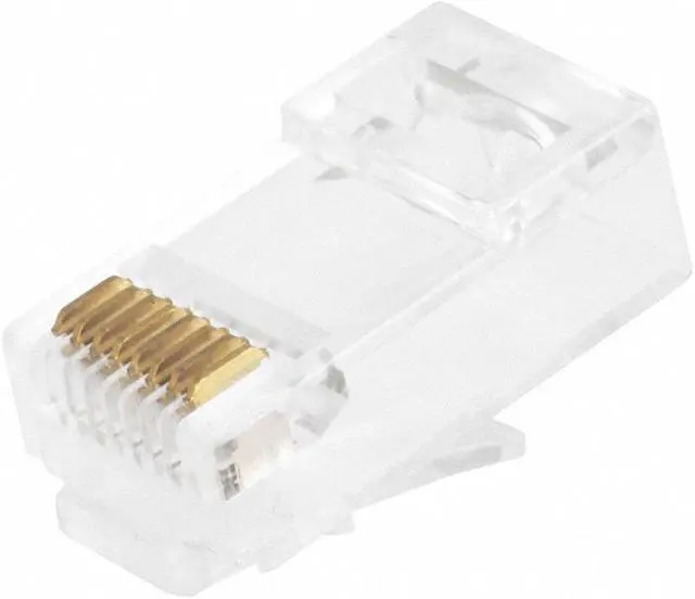 Alt view image 3 of 16 - Monoprice 100-pcs RJ45 Modular Plug for Cat6 Solid Cable