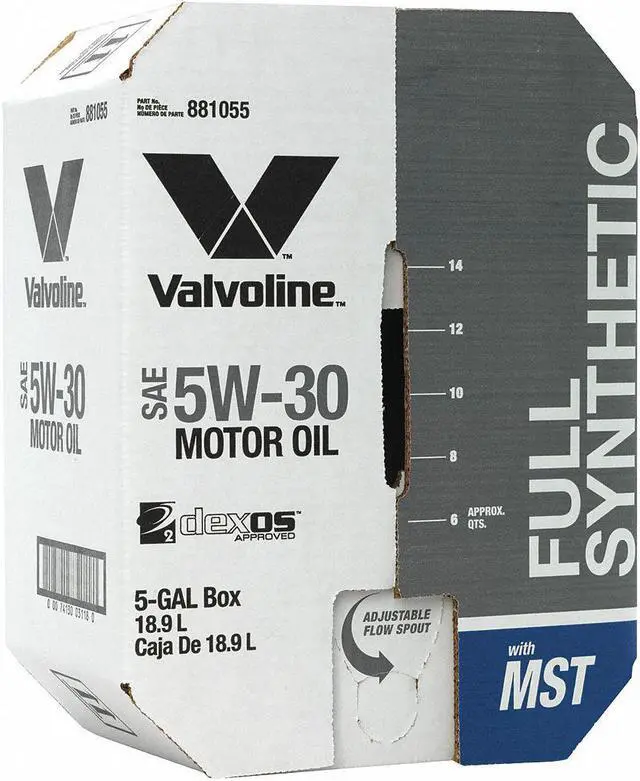 Alt view image 2 of 2 - VALVOLINE 881055 Motor Oil,5 gal. Sz,5W-30 SAE Grade,Box