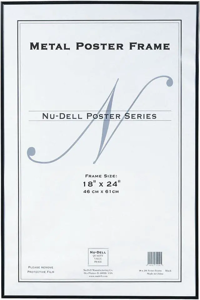 Alt view image 2 of 3 - NUDELL 31222 Metal Poster Frame 18x24 Black