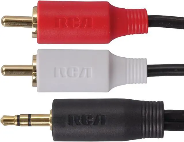 Alt view image 6 of 8 - RCA 3 Ft. Single 3.5 mm Male RCA Y-Adapter AH205R