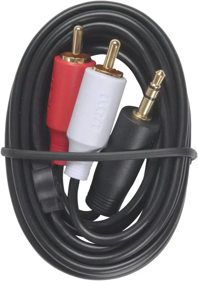 Alt view image 8 of 8 - RCA 3 Ft. Single 3.5 mm Male RCA Y-Adapter AH205R