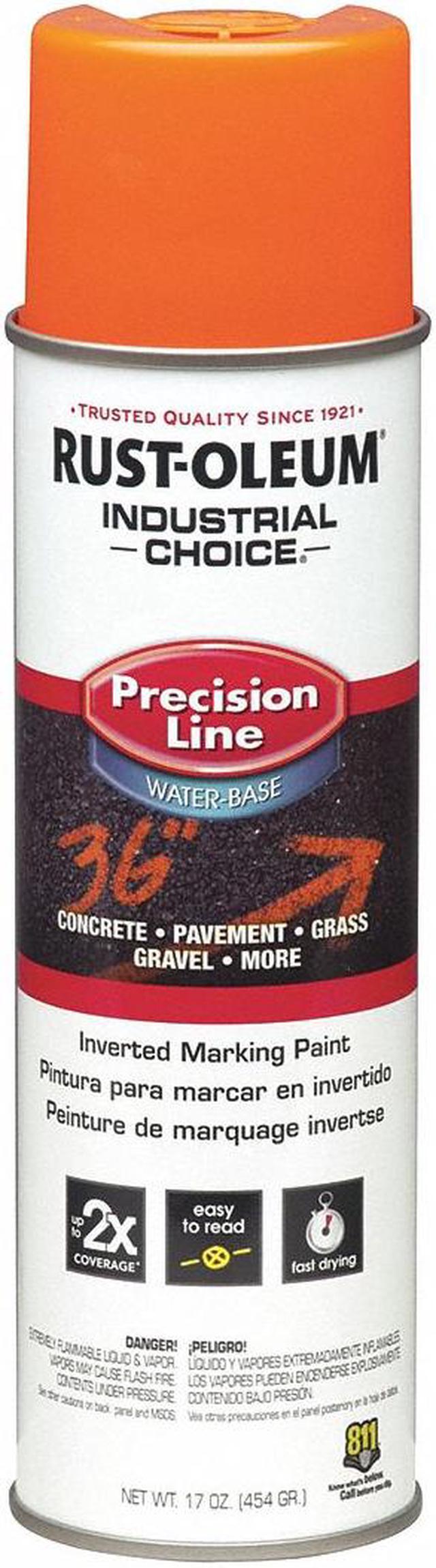 Alt view image 3 of 9 - RUST-OLEUM 203036 Inverted Marking Paint Aerosol, 17 oz., Fluorescent Orange