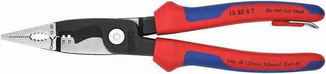 Main image of Knipex Chain Nose Plier  Tool Steel  13 82 8 T BKA