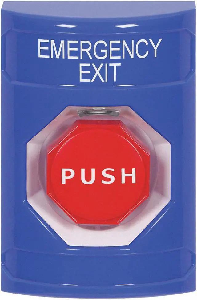 Main image of SAFETY TECHNOLOGY INTERNATIONAL SS2405EX-EN Emergency Exit Push Button,Blue