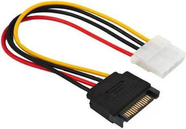 Main image of SATA 15pin Male to IDE Big 4pin Hard Disk Drive Power Cord Connector power supply Cable 15cm