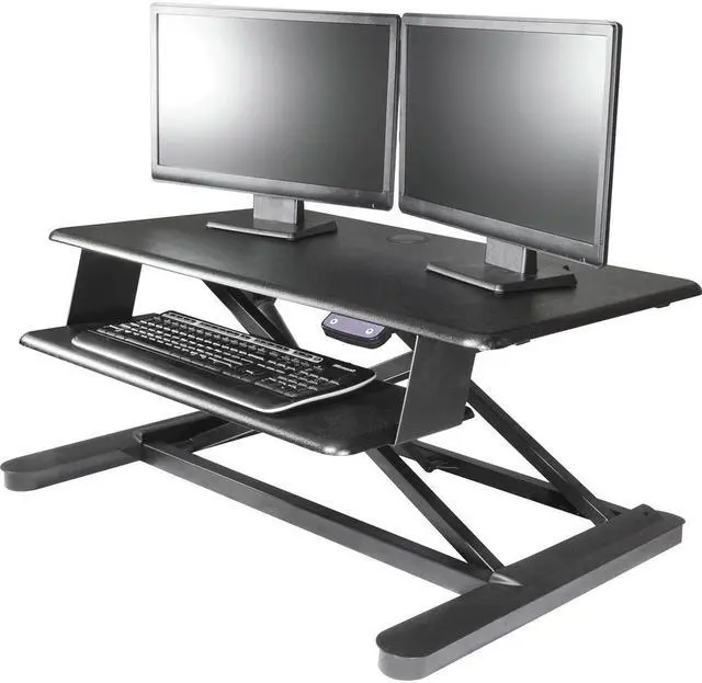 Alt view image 4 of 12 - Kantek Electric Sit to Stand Workstation (STS965)