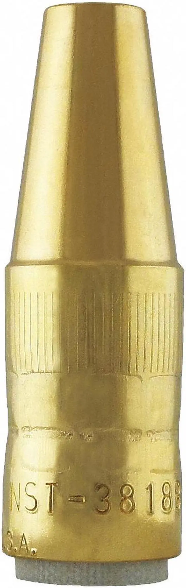 Alt view image 3 of 4 - Bernard BERNARD Brass Tapered MIG Welding Nozzle  NST-3818B