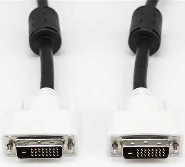 Main image of Rocstor Premium 10ft DVI-D Dual Link Monitor Extension Cable M/F, White/Black