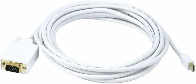 Alt view image 7 of 7 - Monoprice Video Cable - 15 Feet - White | 32AWG Mini Display Port to VGA Cable