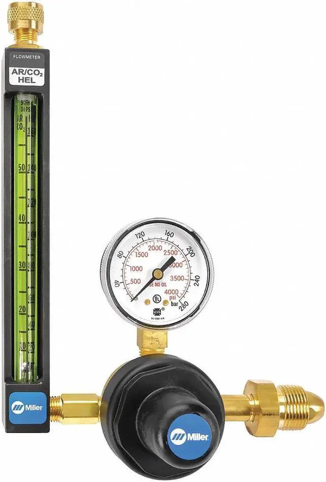 Alt view image 3 of 3 - MILLER ELECTRIC 22-30-580 Flowmeter Regulator,Brass