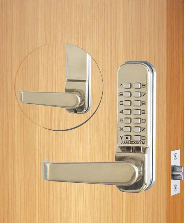 Main image of Codelocks Mechanical Lockset,Powder Coated,Lever  CL415-SS