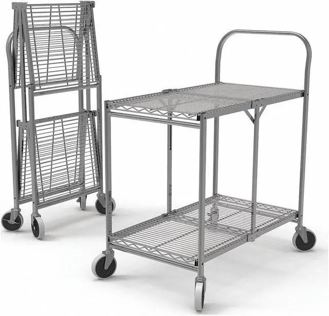 Alt view image 5 of 20 - WSCC-2 - Two-Shelf Collapsible Wire Utility Cart