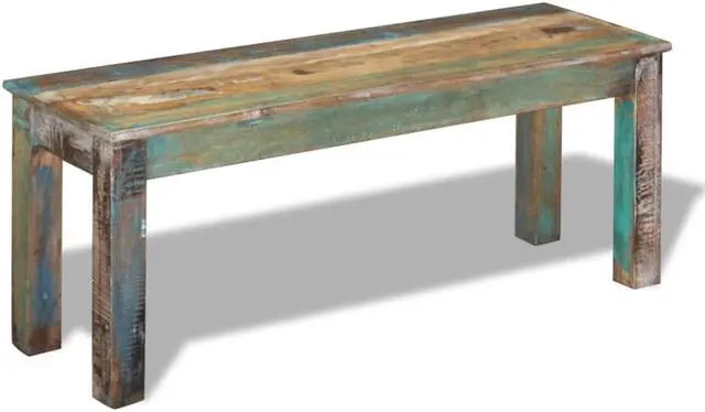 Alt view image 2 of 12 - vidaXL Bench Solid Reclaimed Wood Dining Seats Outdoor Home Hall Chair Lounge