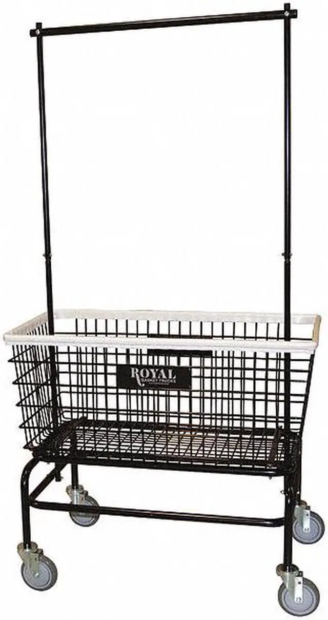 Main image of ROYAL BASKET TRUCKS G33-BKX-W2A-5UNN Laundry Hamper Cart,Black,500 lb.