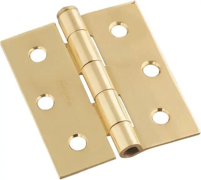 Alt view image 3 of 4 - Brass Screen Door Hinge w/Screws National Hardware Screen Door Hardware N220-053