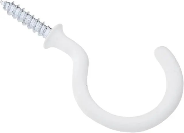 Main image of National 1-1/2 In. White Vinyl Cup Hook (2 Count) N248450