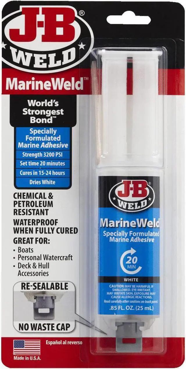 Alt view image 2 of 2 - Marineweld Marine Adhesive Epoxy Syringe - Dries White - 25Ml J-B Weld 50172