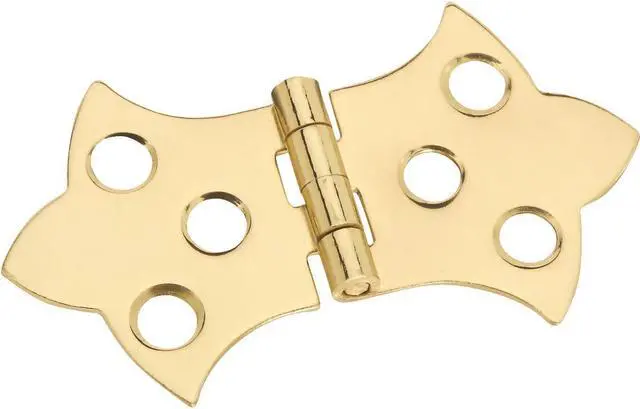 Alt view image 4 of 5 - Solid Brass 1-5/16" X 2-1/4" Decorative Hinges 2Pk NATIONAL Door Hinges N211-821