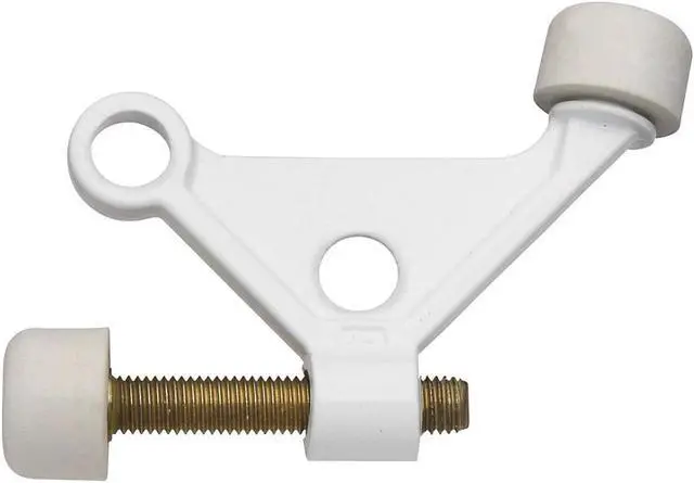 Alt view image 3 of 5 - National White Zinc Hinge Pin Door Stop N248401