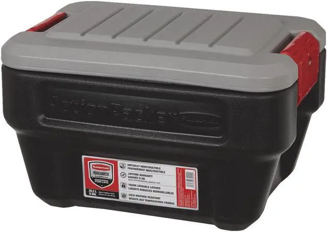 Alt view image 2 of 4 - Rubbermaid ActionPacker 8 Gal. Black Storage Tote RMAP080000