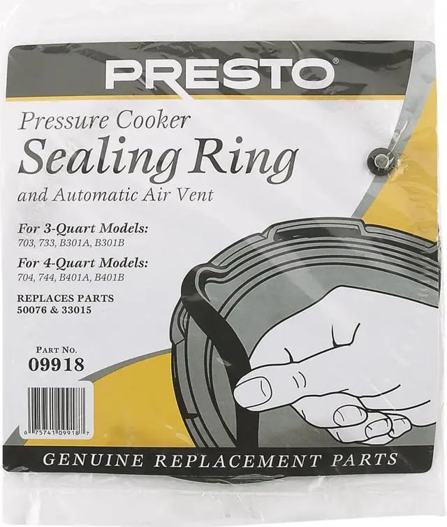 Alt view image 4 of 10 - Presto 3-4 Qt. Pressure Cooker or Canner Gasket 09918
