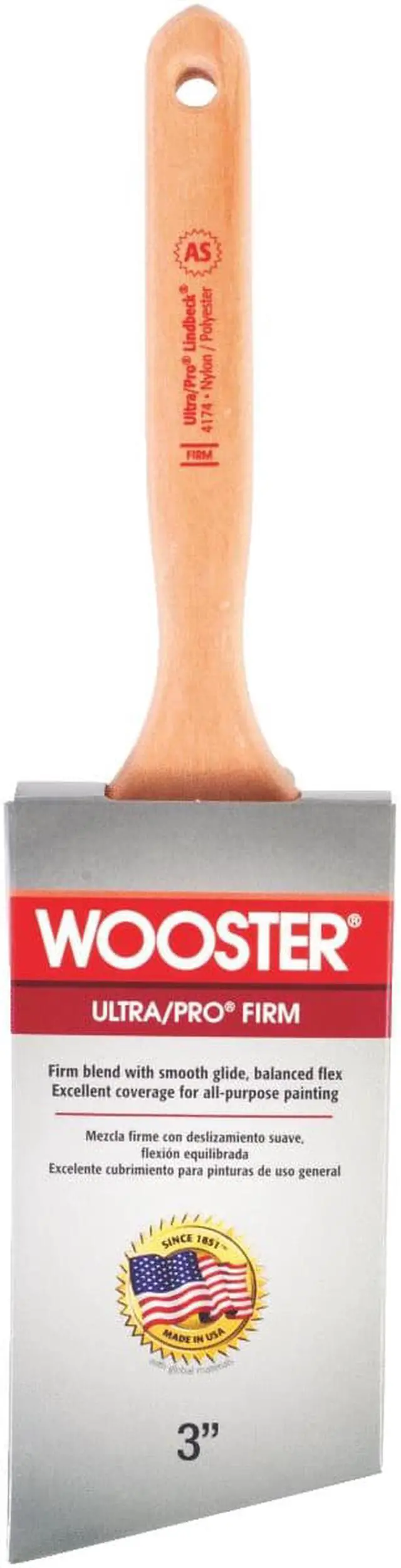 Alt view image 3 of 11 - Wooster Ultra/Pro Firm 3 In. Lindbeck Angle Sash Paint Brush 4174-3