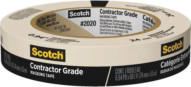 Main image of 3M Scotch 0.94 In. x 60.1 Yd. Contractor Grade Masking Tape 2020-24AP