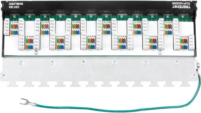 Alt view image 4 of 20 - TRENDnet TC-P12C6AS (V1.0R) 12-Port Cat6A Shielded Wall Mount Patch Panel