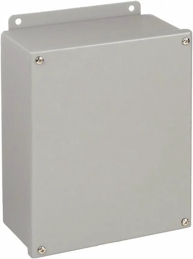 Main image of 12"H x 10"W x 5"D Metallic Enclosure, Gray, Knockouts: No, Screws Closure Method