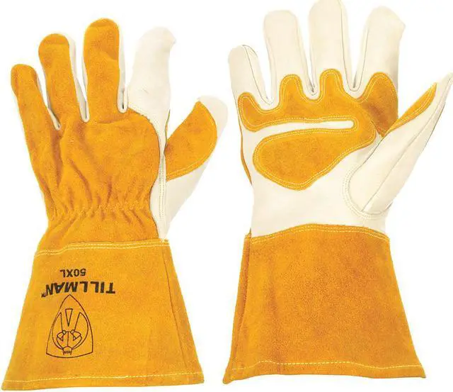Alt view image 2 of 3 - Tillman 50 Top Grain Split Cowhide Fleece Lined MIG Welding Gloves, Large
