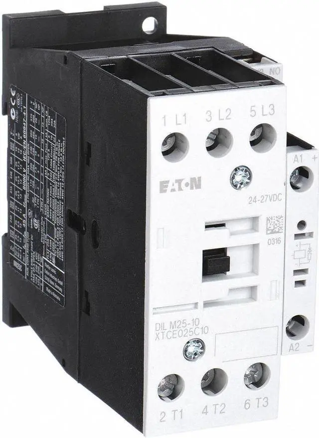 Main image of EATON XTCE025C10T IEC Magnetic Contactor, 3 Poles, 24V AC, 25 A, Reversing: No