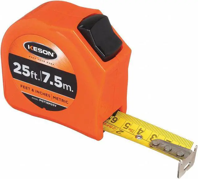 Alt view image 2 of 4 - KESON PGT18M25V 25 ft/7.5m Tape Measure, 1 in Blade