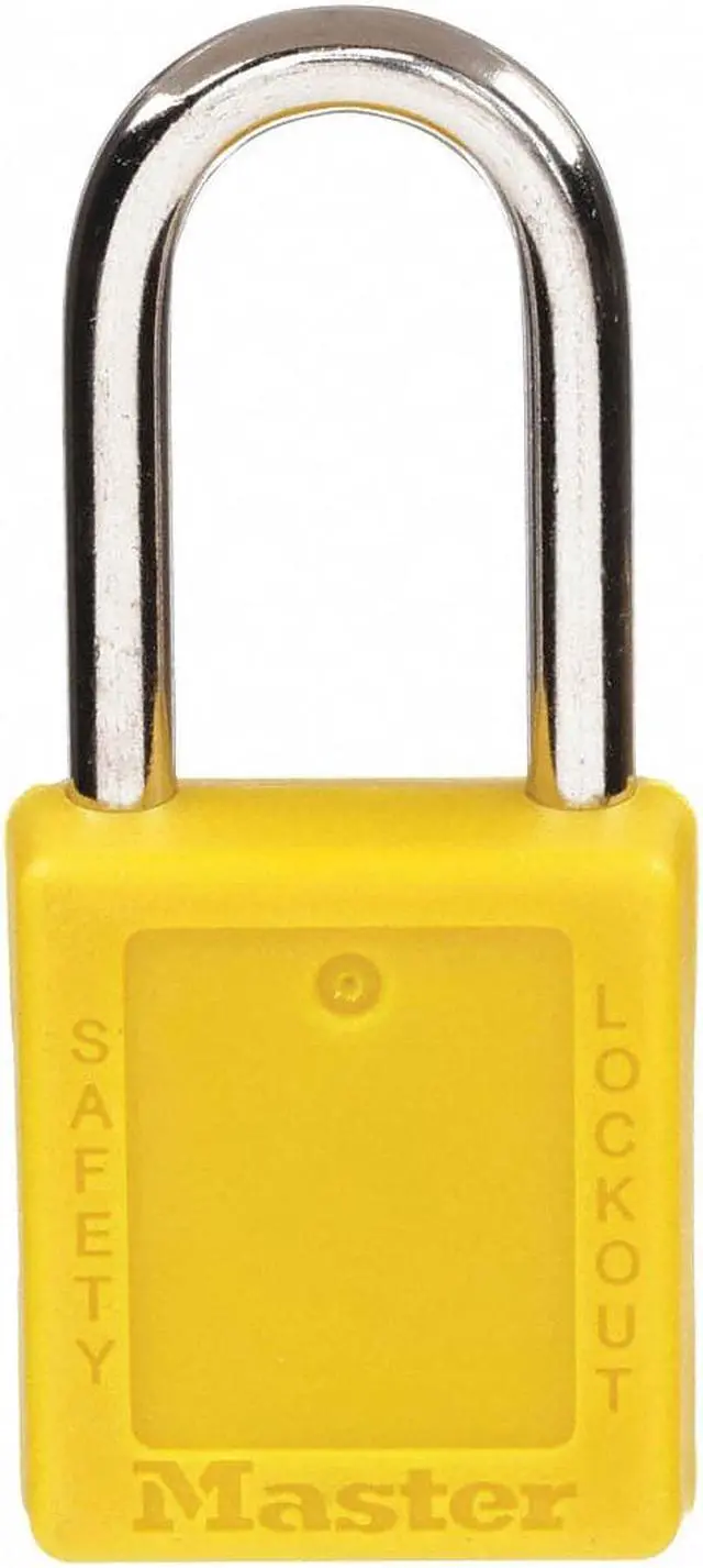 Main image of MASTER LOCK 410S6YLW Lockout Padlock, Keyed Different, Thermoplastic, Standard