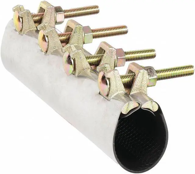 Alt view image 4 of 4 - ZORO SELECT 330-0812 Repair Clamp,Four Bolt,2 In,304SS
