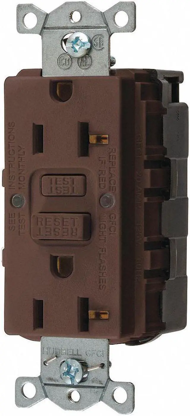 Main image of HUBBELL WIRING DEVICE-KELLEMS SNAPGF20 GFCI Receptacle, 20A, 125VAC, 5-20R,