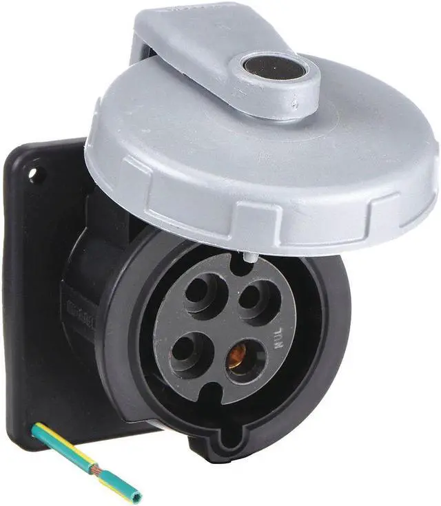 Main image of HUBBELL WIRING DEVICE-KELLEMS HBL430R5W IEC Pin and Sleeve Receptacle,30A,600V
