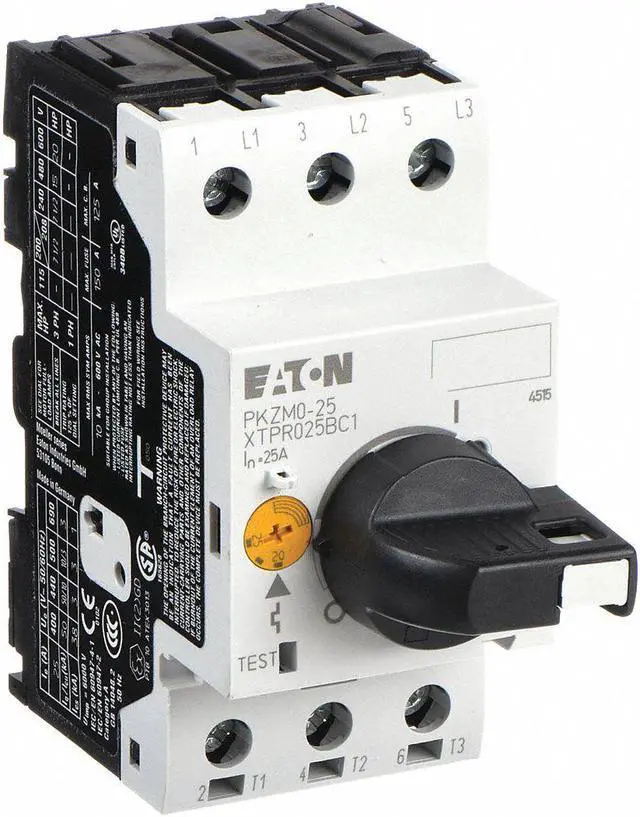 Alt view image 2 of 3 - EATON XTPR025BC1 Manual Mtr Protector,25A,Rotary,Frame B