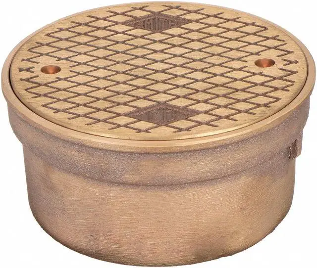 Alt view image 2 of 4 - JAY R. SMITH MANUFACTURING 4890C04PB Round Floor Cleanout, Polished Bronze, 4",