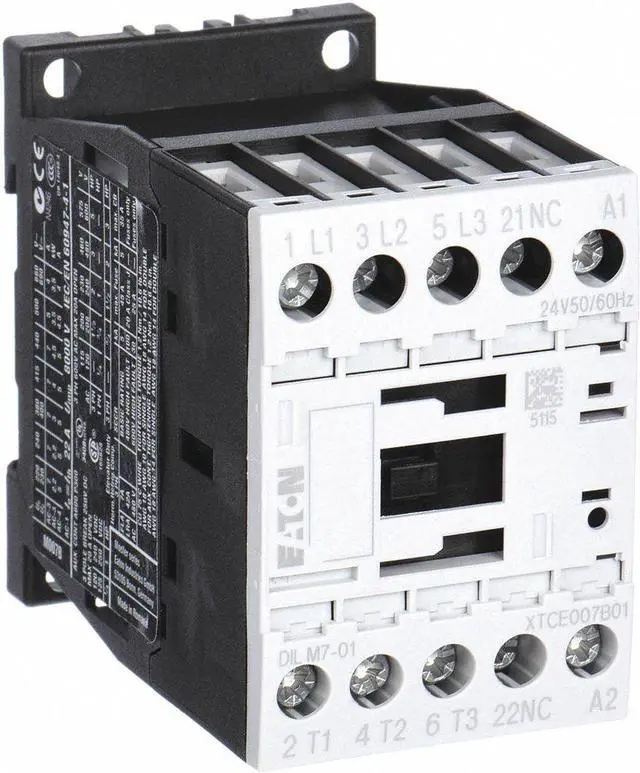 Main image of EATON XTCE032C10TD IEC Magnetic Contactor, 1NO, 24V DC, 3 P, Reversing: No Screw
