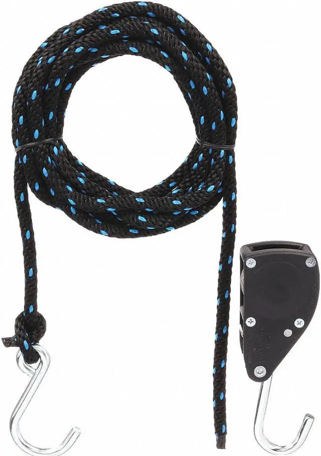 Main image of ROPE RATCHET 10030 Rope Ratchet,Hook,8 ft.L,Polypropylene