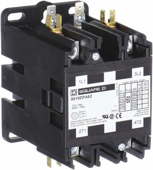 Main image of SQUARE D 8910DPA92V02 Definite Purpose Magnetic Contactor, 120V AC, 2 P,