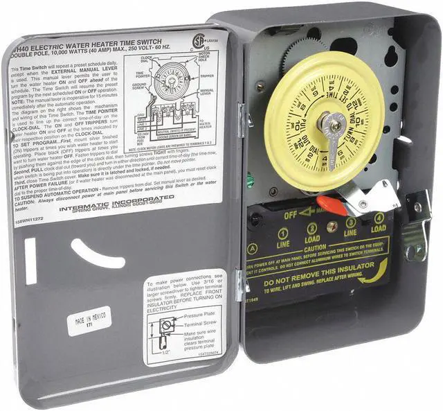 Alt view image 3 of 3 - INTERMATIC WH-40 Electromechanical Timer,Water Heater