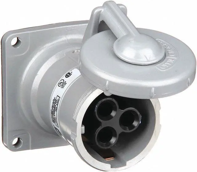 Main image of HUBBELL WIRING DEVICE-KELLEMS HBL4100RS1W Pin and Sleeve Receptacle,100A,600VAC