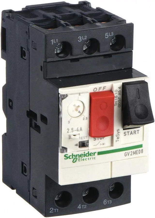 Alt view image 2 of 7 - SCHNEIDER ELECTRIC GV2ME08 Manual Motor Starter, Not Applicable, 3 P, 3 Phase,