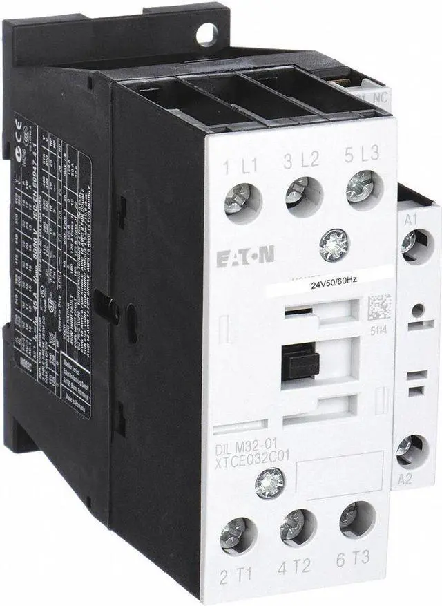 Main image of EATON XTCE032C01A IEC Magnetic Contactor, 1NC, 120 V AC, 3 P, Reversing: No